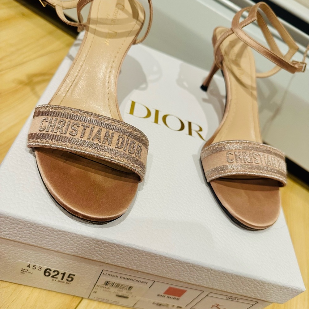 Dior Tan Strappy Sandals